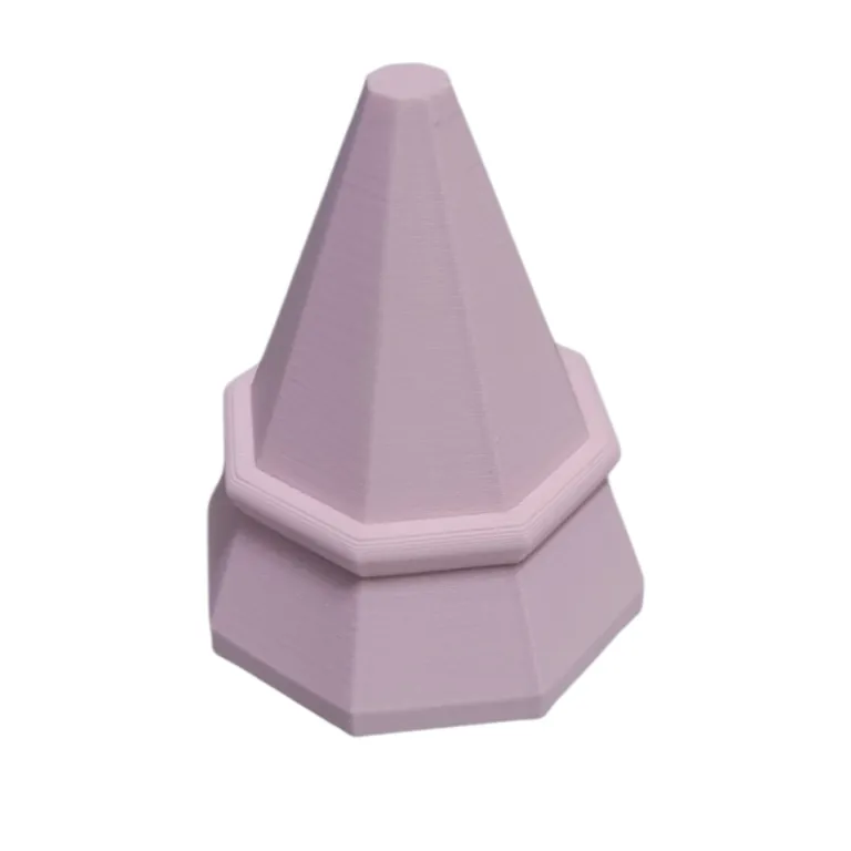 八角盛り塩固め器 シンプル ピンク